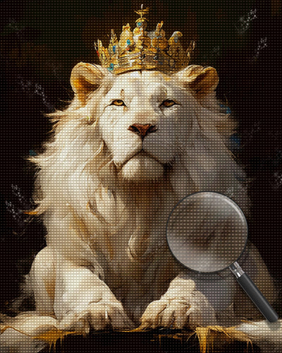 The White Lion with the Crown Diamond Painting