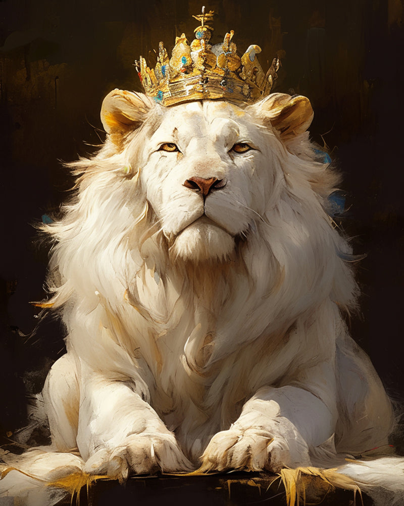 The White Lion with the Crown Diamond Painting