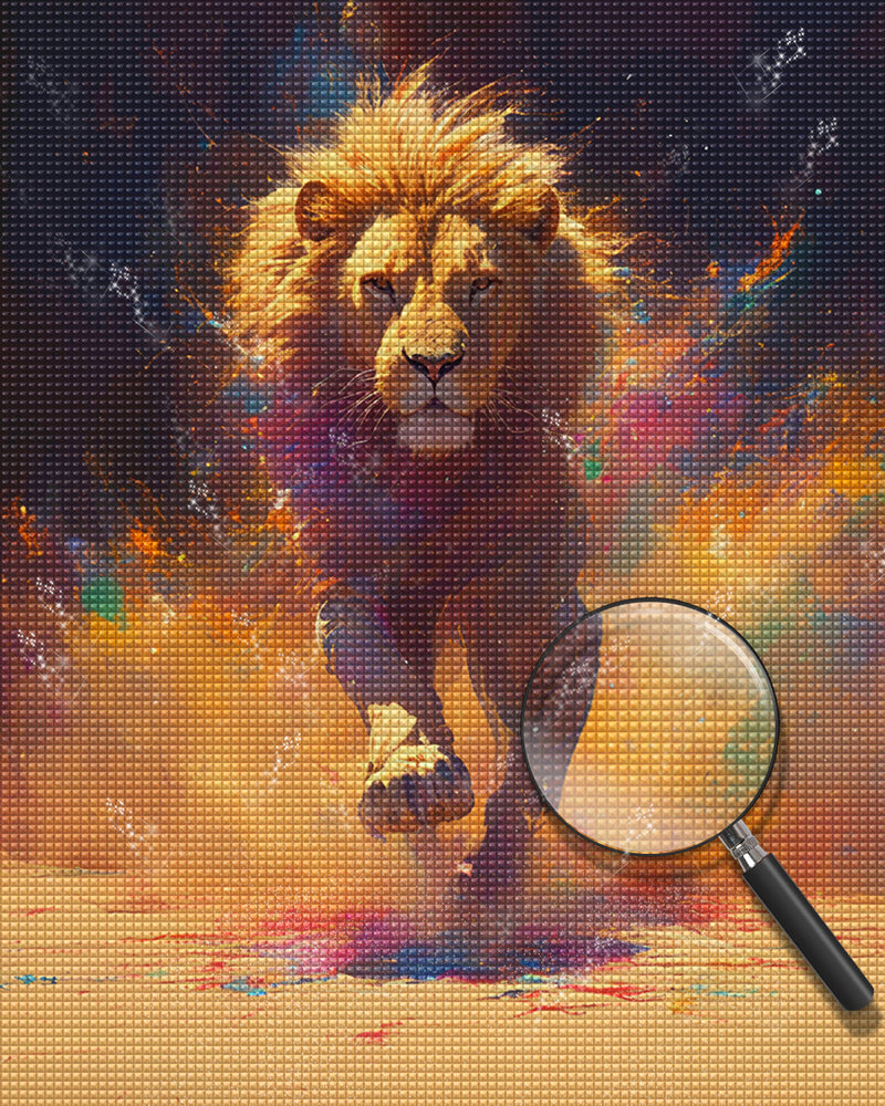 Running Lion Diamond Painting