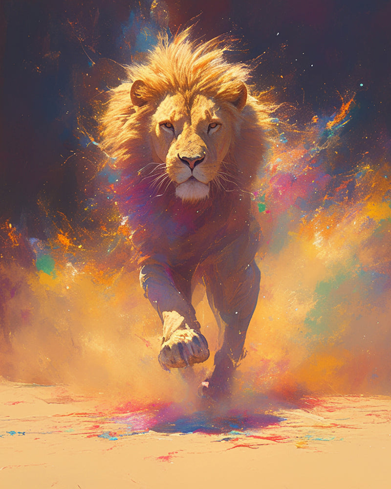 Running Lion Diamond Painting