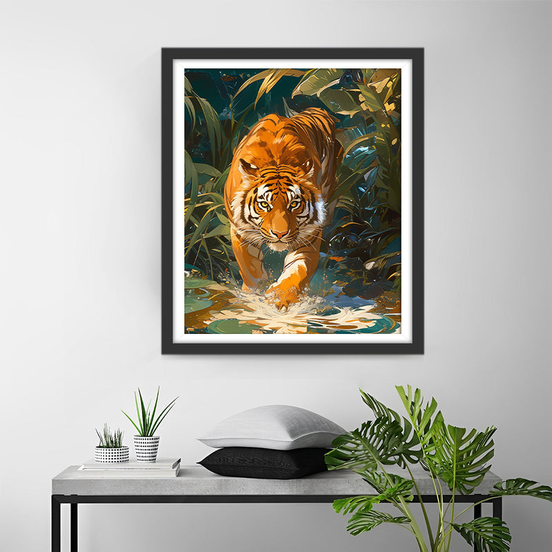 Tiger in the Jungle Diamond Painting