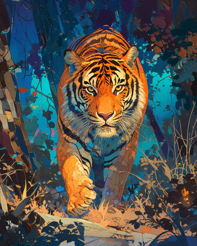 Tiger in the Jungle Diamond Painting