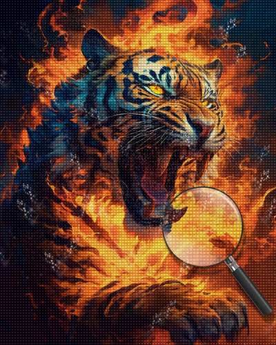 Tiger Fire Diamond Painting