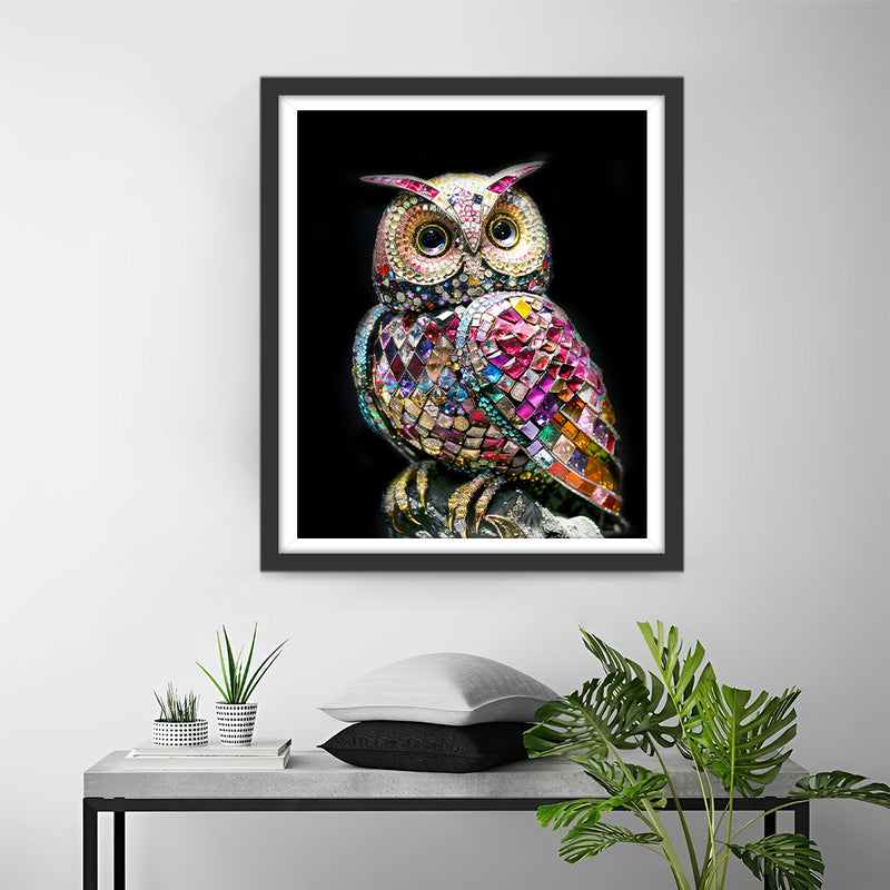 Owl with Jewels Diamond Painting