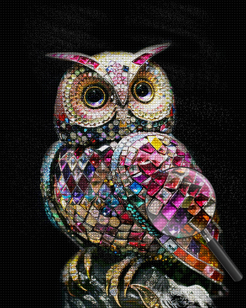 Owl with Jewels Diamond Painting