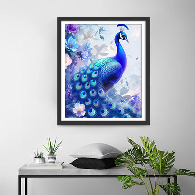 Elegant Blue Peacock Diamond Painting