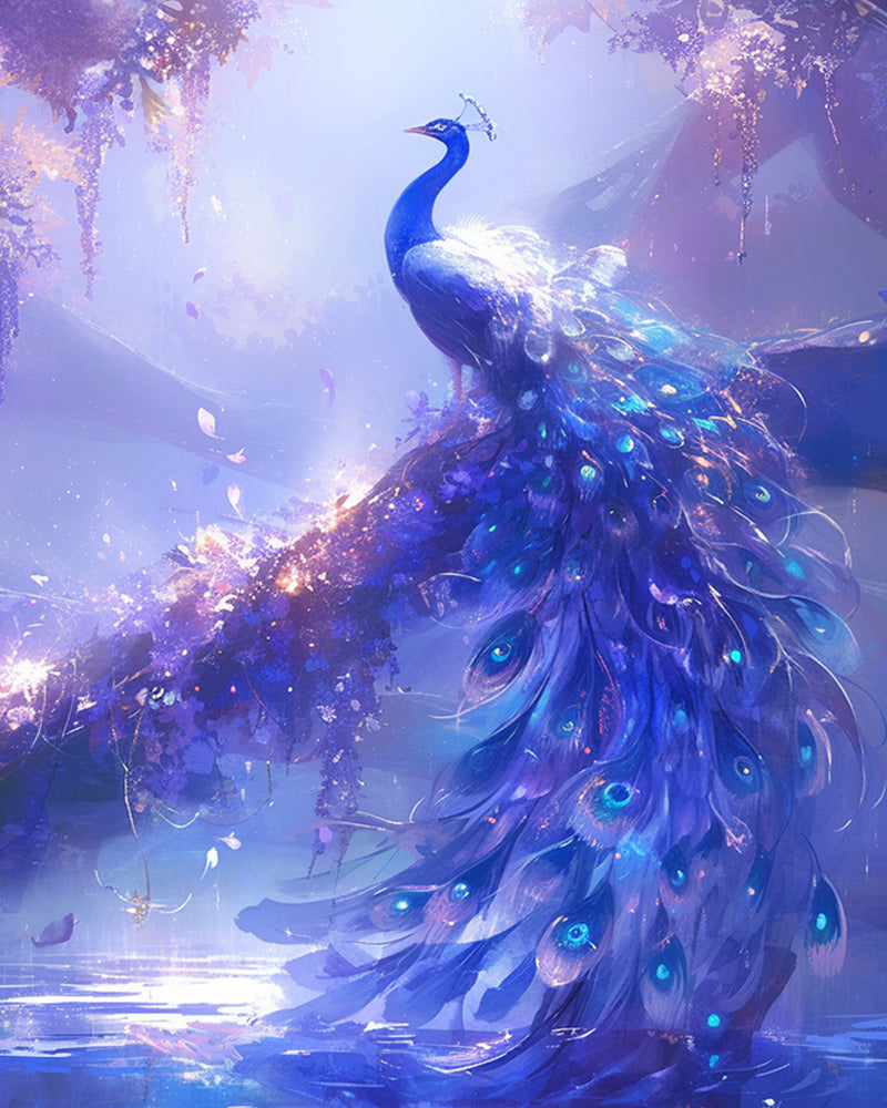 Fantasy Purple Peacock Diamond Painting