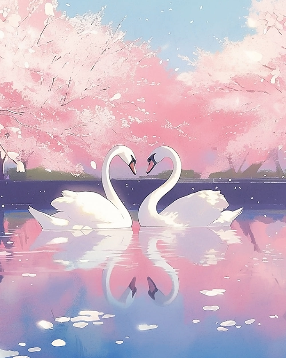 White Swans Diamond Painting