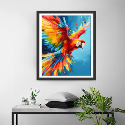 Flying Colorful Parrot Diamond Painting