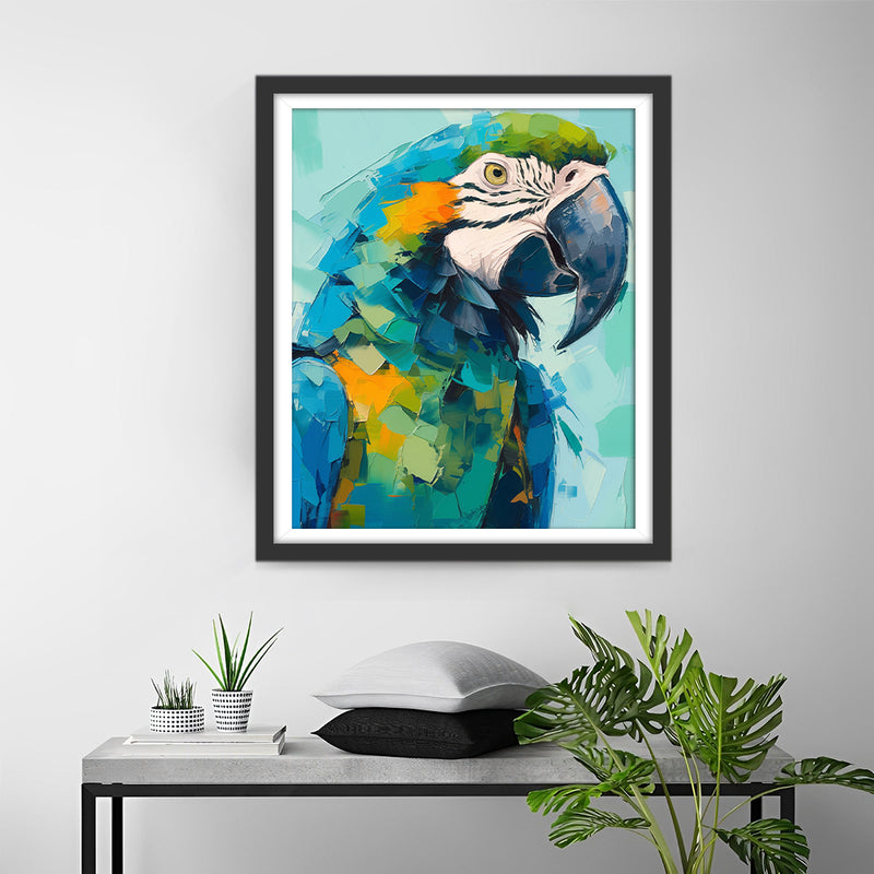 Parrot in Watercolor Style Diamond Painting