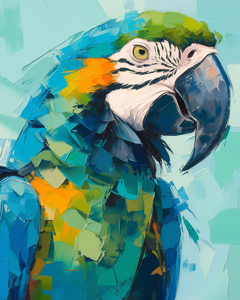 Parrot in Watercolor Style Diamond Painting