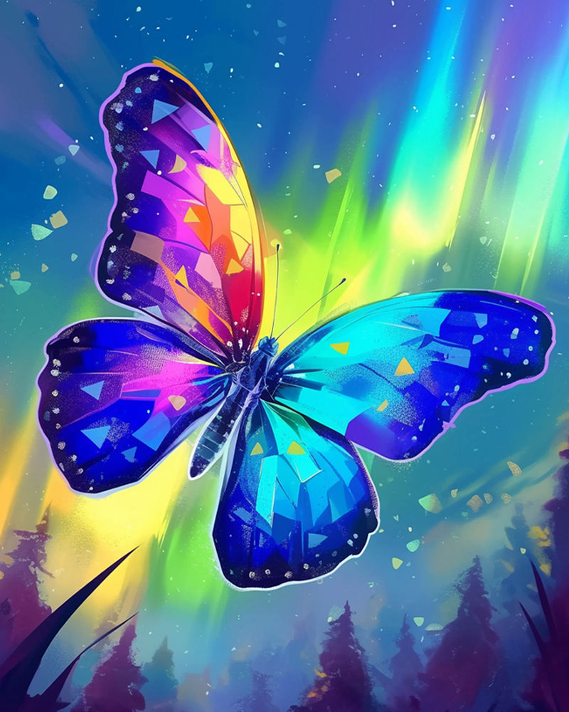 Colorful Glowing Butterfly Diamond Painting