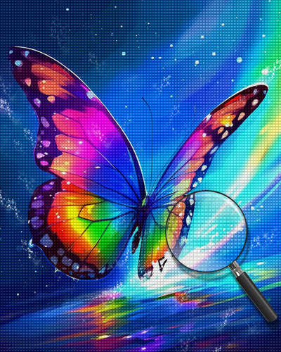 Butterfly and Beautiful Aurora Diamond Painting