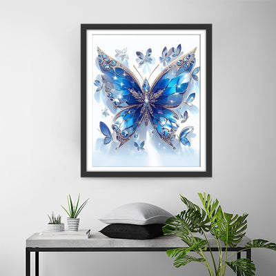 Blue Crystal Butterfly Diamond Painting