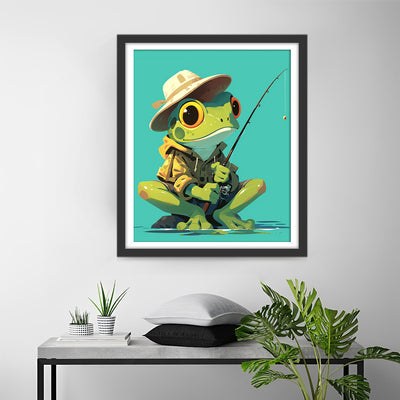 Fishing Frog Diamond Painting