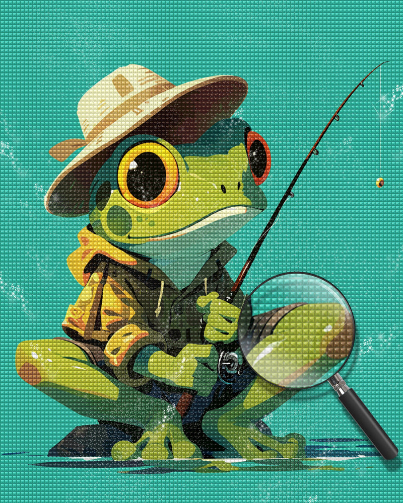 Fishing Frog Diamond Painting