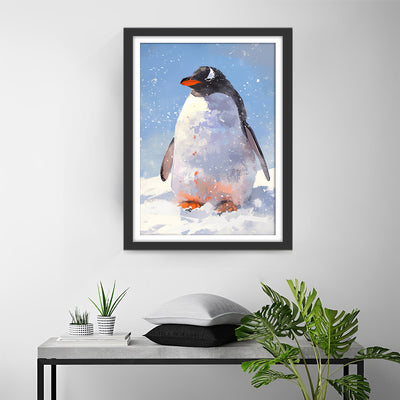 Penguin in Snow Diamond Painting