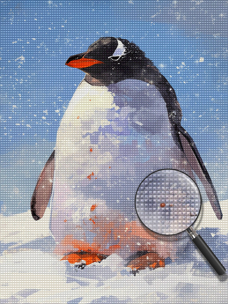 Penguin in Snow Diamond Painting