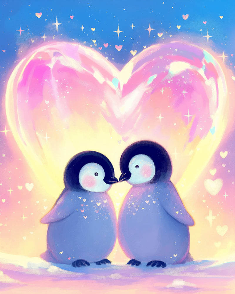 Penguin Couple Diamond Painting