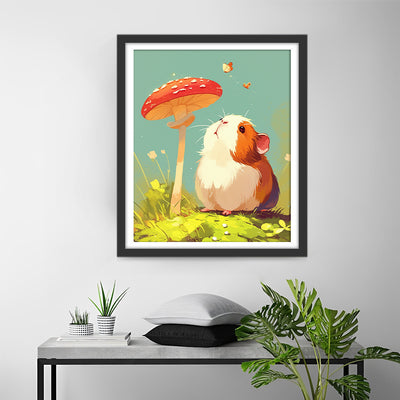 Guinea Pig and Mushroom Diamond Painting