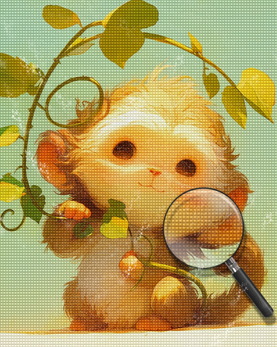 Cute Baby Monkey Diamond Painting