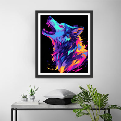 Wolf in the Darkness Diamond Painting