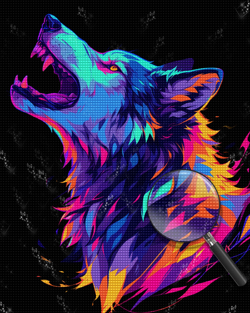 Wolf in the Darkness Diamond Painting