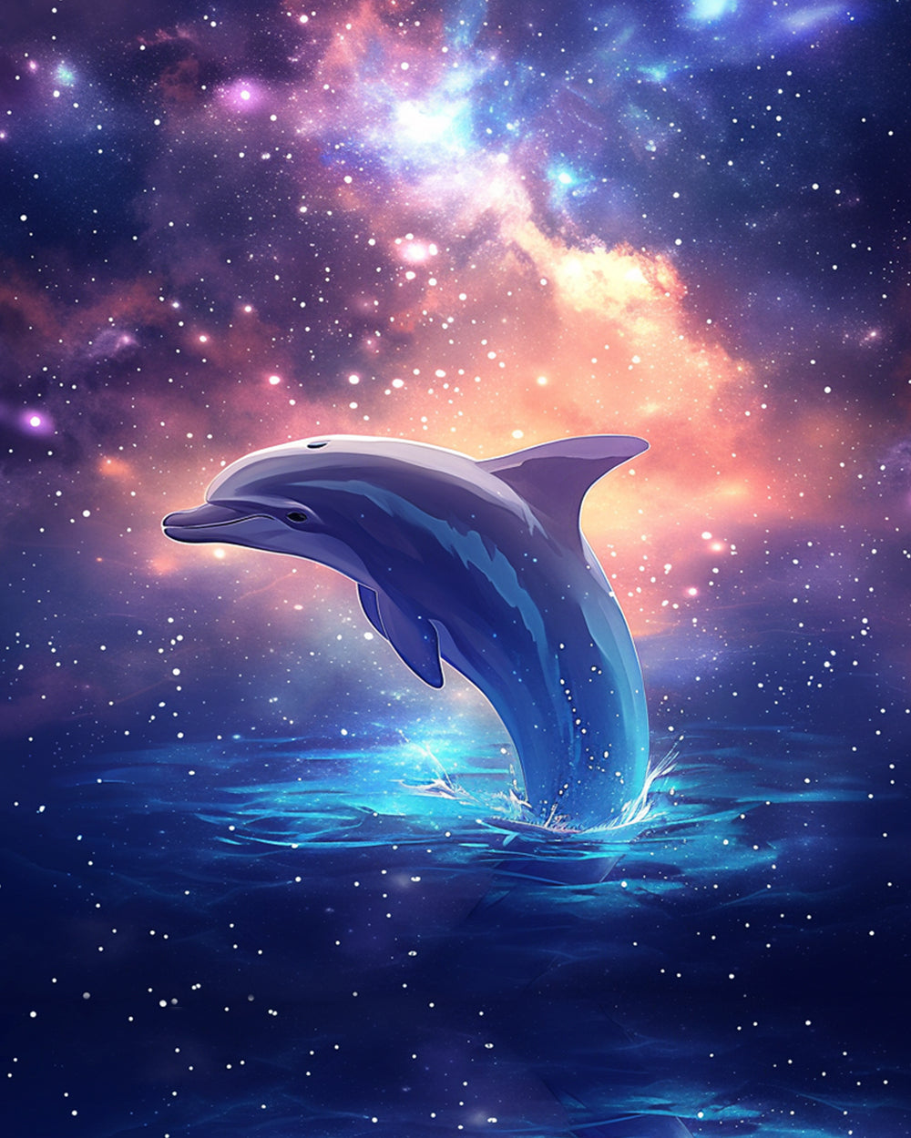 Dolphin and Starry Sky Diamond Painting