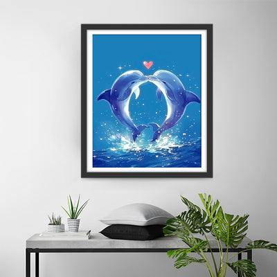 Dolphins Couple Diamond Painting