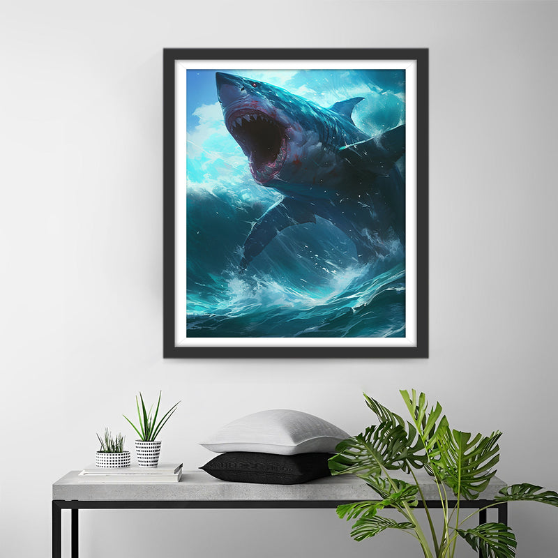 Shark and Waves Diamond Painting