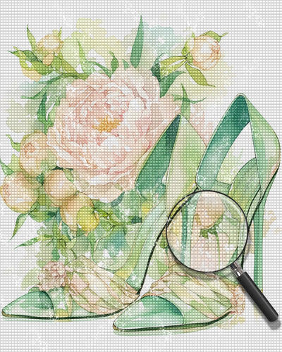 A Pair of Green Heels Diamond Painting