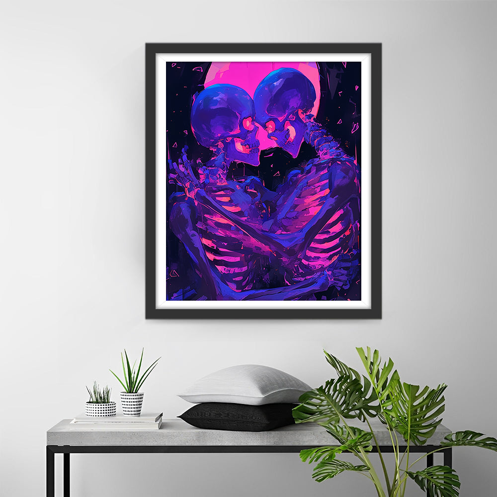 Abstract Skull Couple Diamond Painting