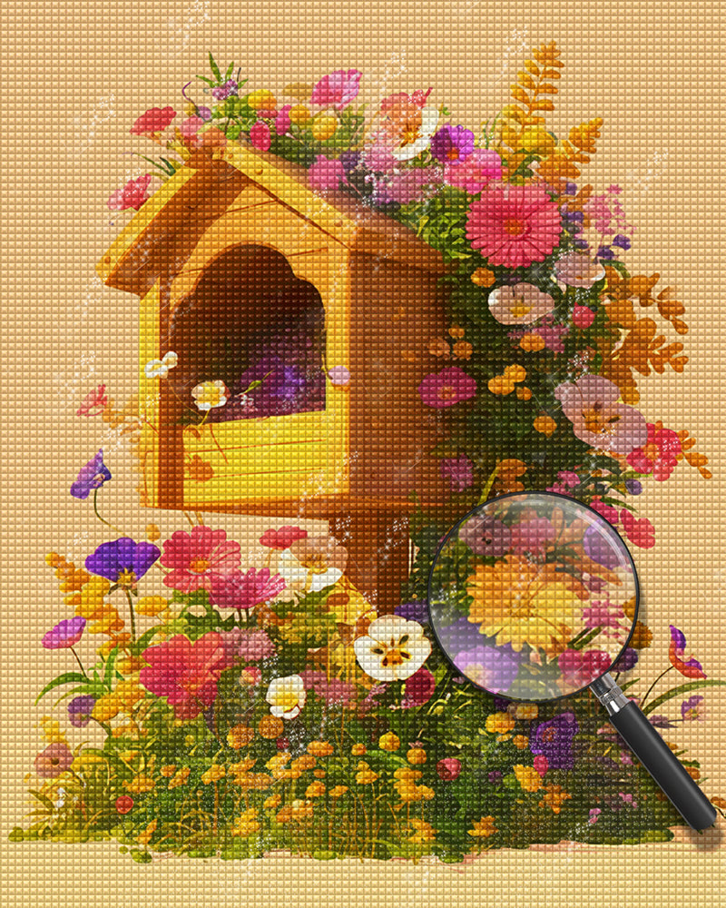 Mailbox with Flowers Diamond Painting