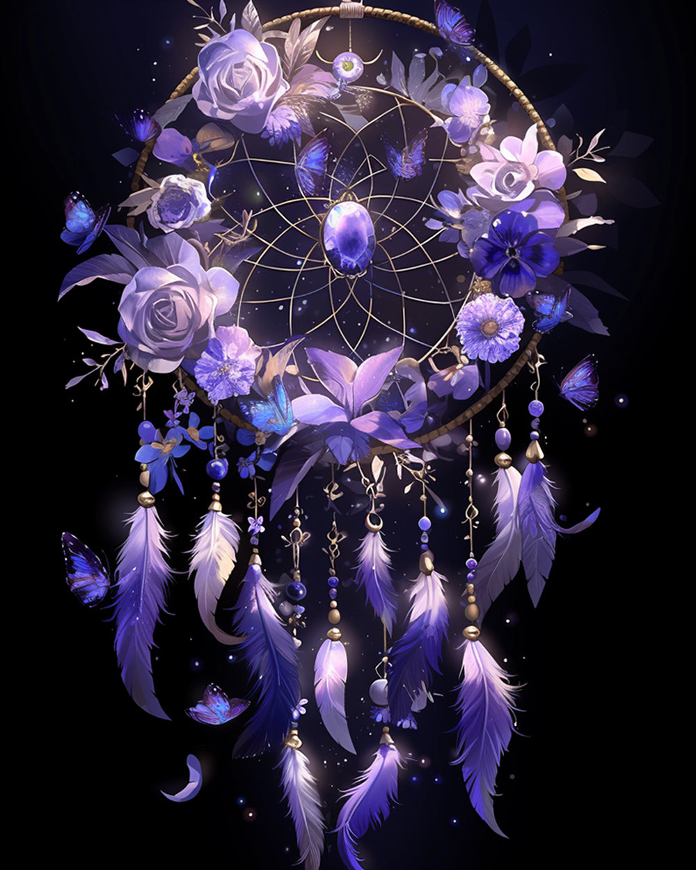 Purple Dreamcatcher Diamond Painting