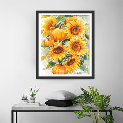 Sunflowers and Pumpkins Diamond Painting