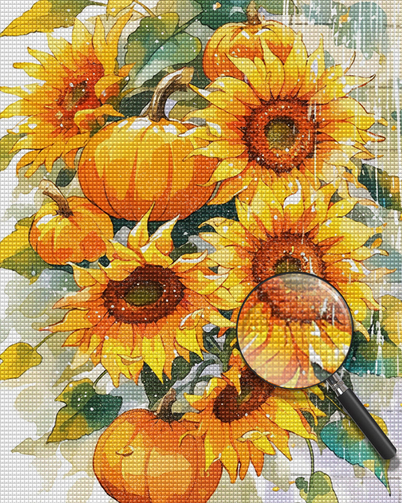 Sunflowers and Pumpkins Diamond Painting