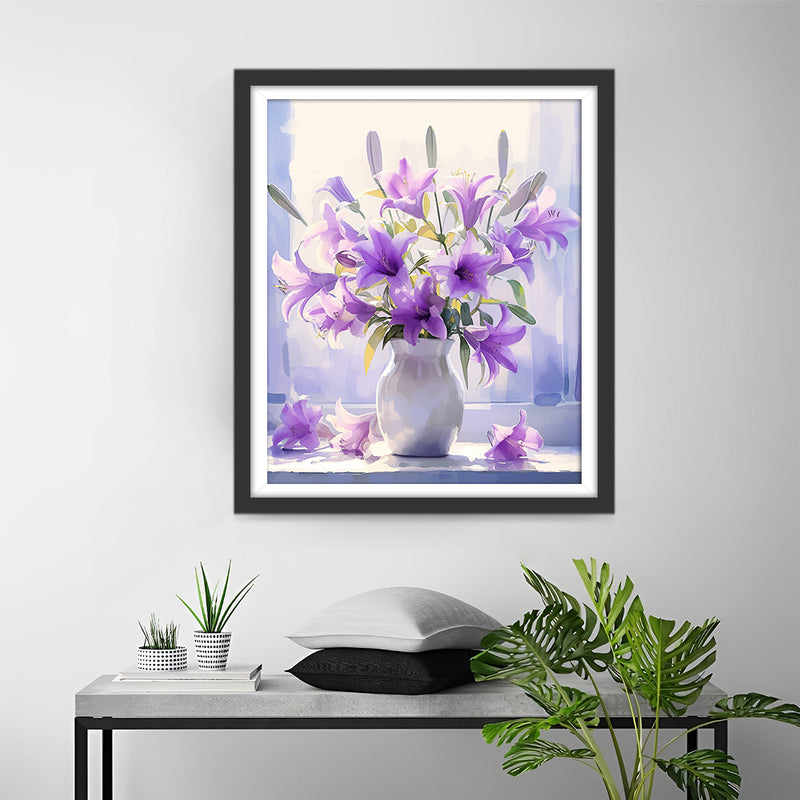 Purple Lilies Diamond Painting