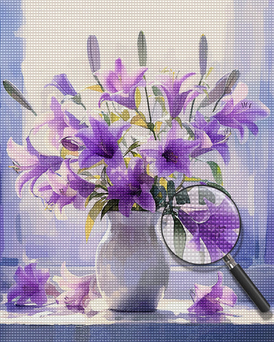 Purple Lilies Diamond Painting