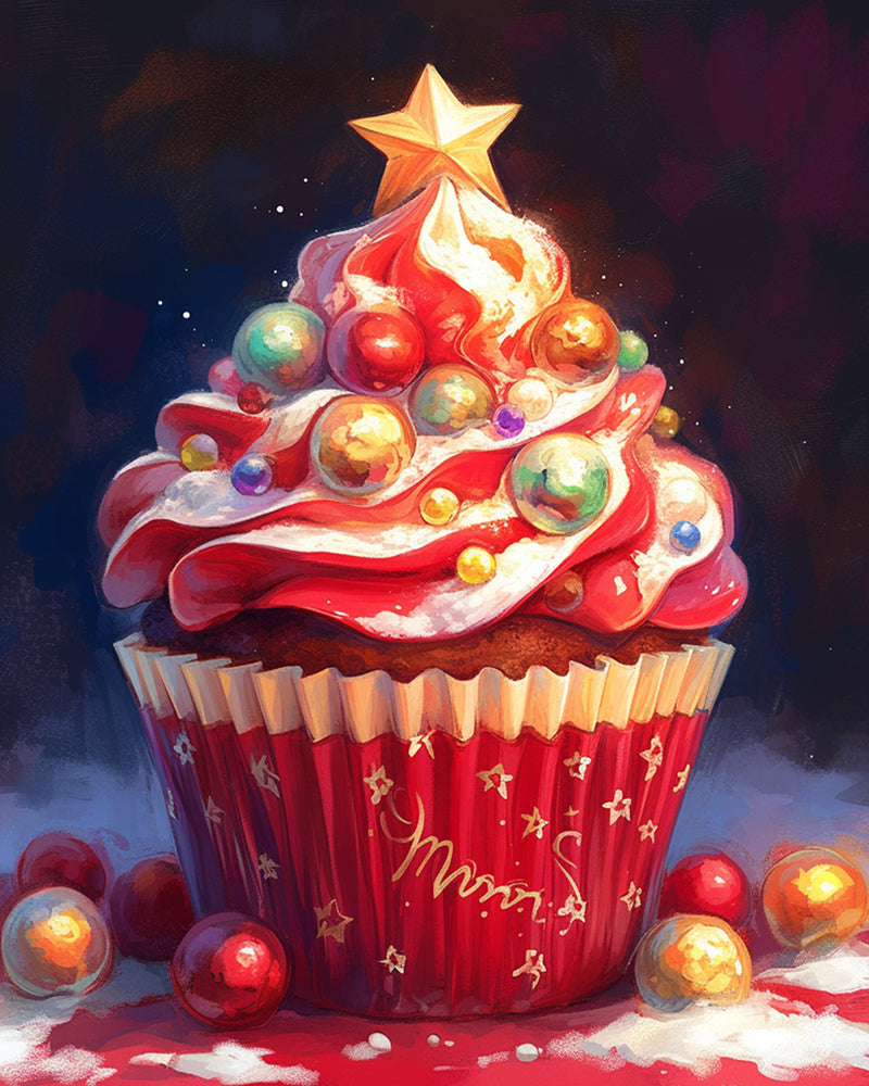 Christmas Cupcake Diamond Painting