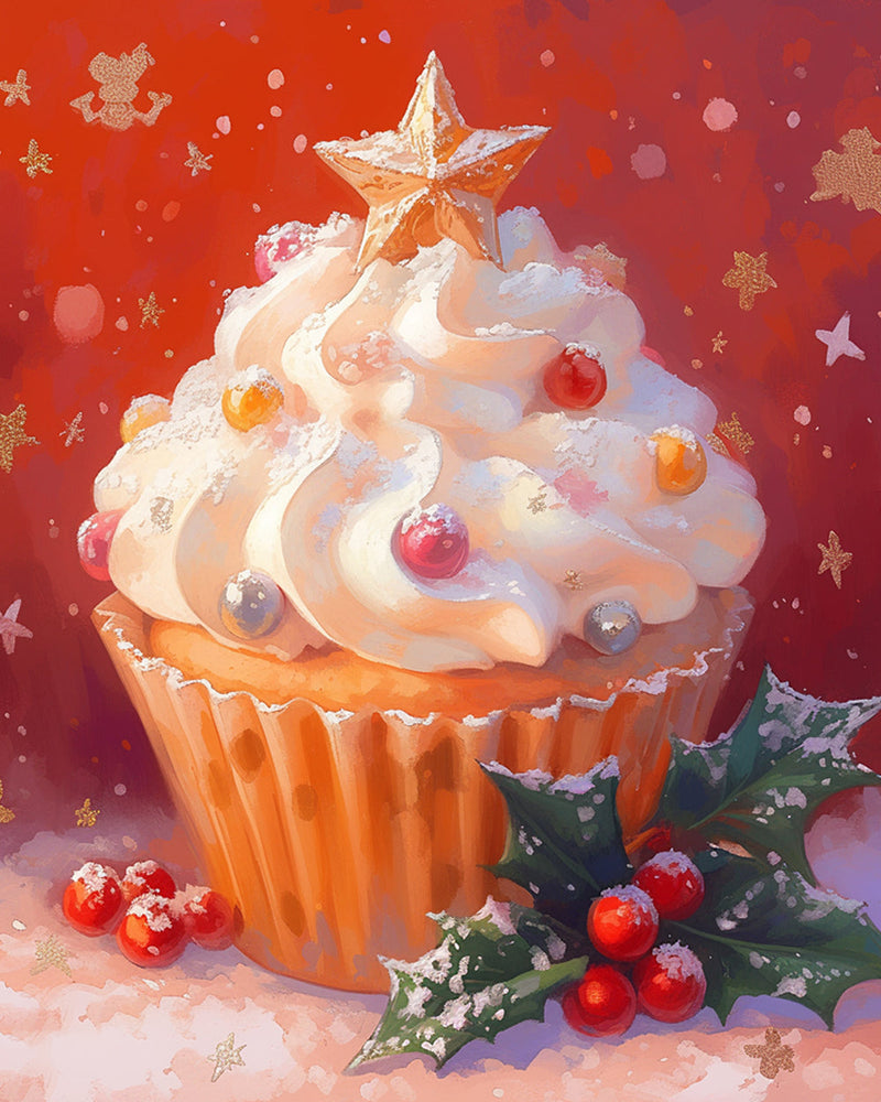 Christmas Cupcake Diamond Painting