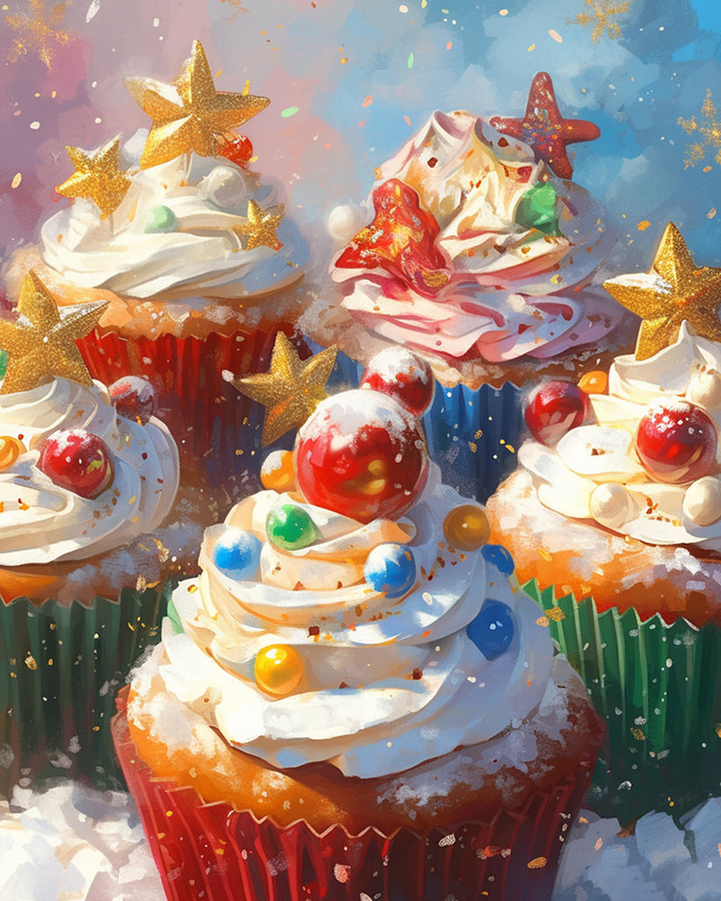 Christmas Cupcakes Diamond Painting