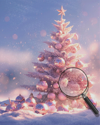 Christmas Tree in Snow Diamond Painting