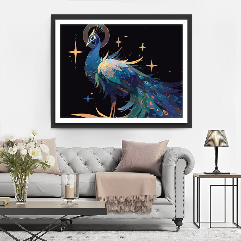 Peacock and Stars Diamond Painting