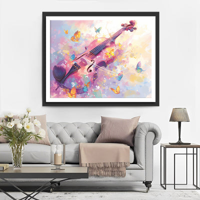 Violin and Butterflies Diamond Painting