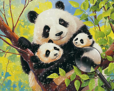 Pandas Family Diamond Painting