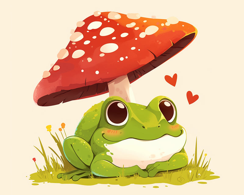 Frog and Mushroom Diamond Painting