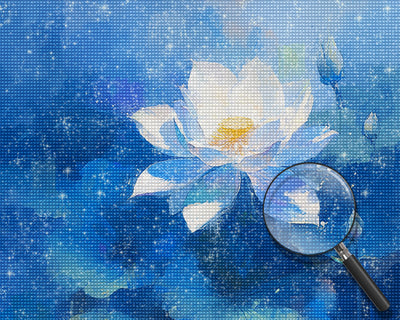 White Lotus Diamond Painting