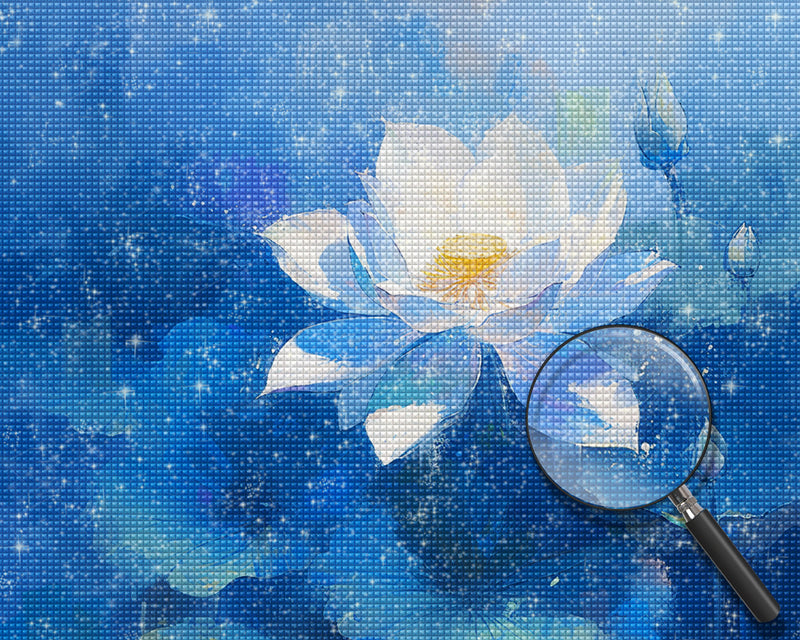 White Lotus Diamond Painting