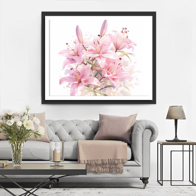 Pink Lilies Diamond Painting