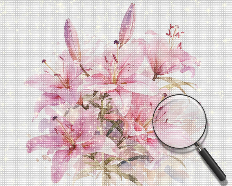 Pink Lilies Diamond Painting